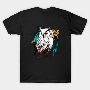 Graffiti Paint Owl Bird Creative T-Shirt